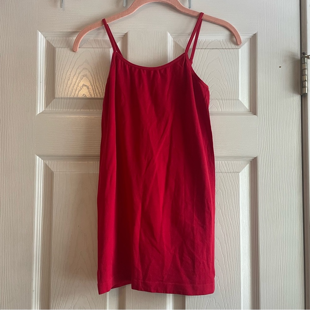 Poof Medium Large Red Adjustable Spaghetti Strap Tank Top